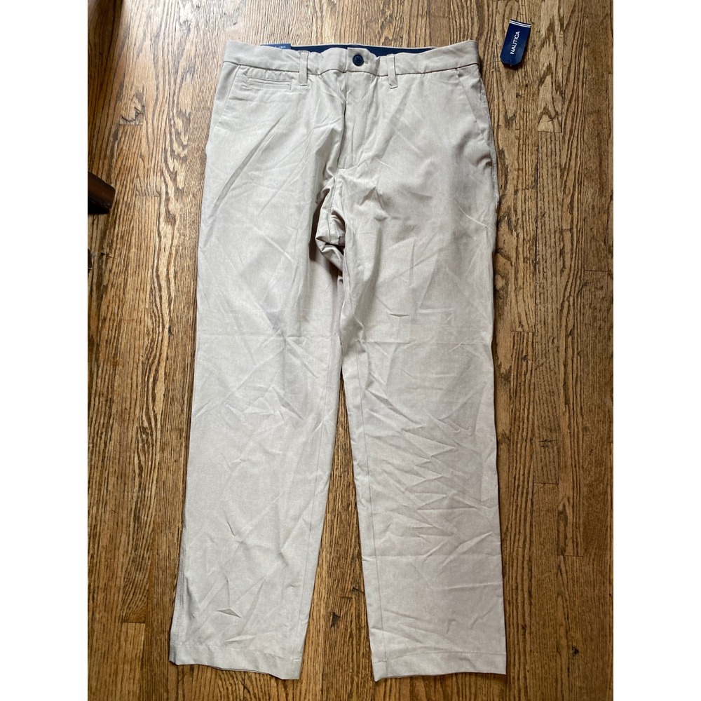 Nautica Mens Slim Fit Stretch Chino Pants 32x30 True Khaki P3706B NWT